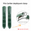 Custom Replacement Green Alligator leather watch band for Cartier ballon bleu 33mm 36mm 42mm Double folded deployment buckles Low Price