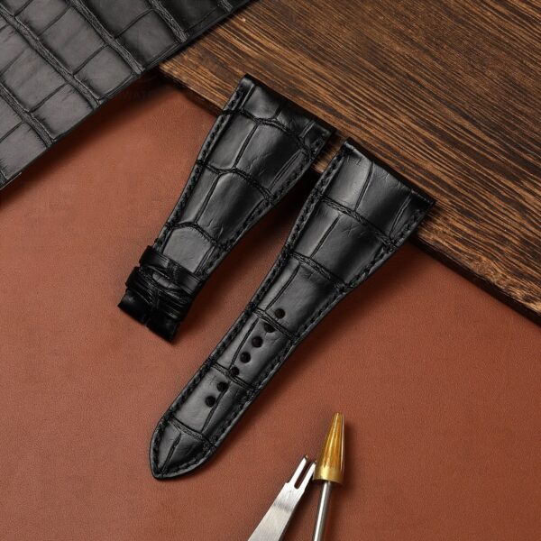 Buy Replacement Black Leather watch band fit for Roger Dubuis Golden Square