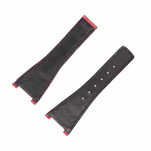 Omega Constellation red leather strap replacement best quality material alligator crocodile aftermarket Omega watch band for sale - High-end watchbands for Omega luxury watches