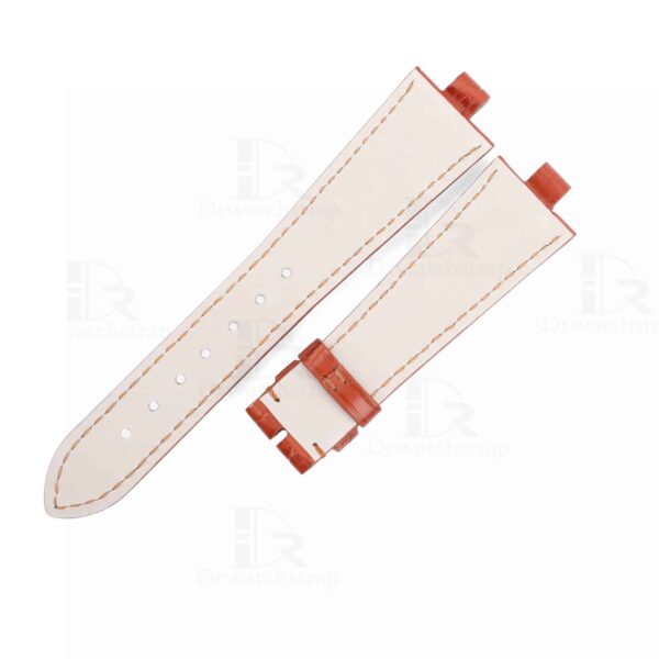 Genuine best quality Belly-scale brown alligator crocodile custom Bvlgari leather watch strap & watch band replacement for Bvlgari Diagono Aluminium AL38A L3276 mens and women's luxury watch - OEM aftermarket high-end straps and watch bands online at a low price from dr watchstrap