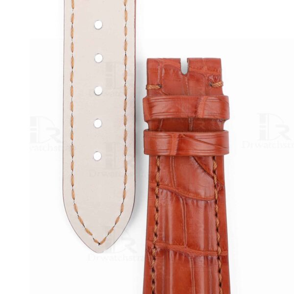 Genuine best quality Belly-scale brown alligator crocodile custom Bvlgari leather watch strap & watch band replacement for Bvlgari Diagono Aluminium AL38A L3276 mens and women's luxury watch - OEM aftermarket high-end straps and watch bands online at a low price from dr watchstrap