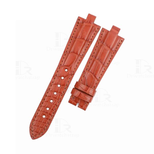 Genuine best quality Belly-scale brown alligator crocodile custom Bvlgari leather watch strap & watch band replacement for Bvlgari Diagono Aluminium AL38A L3276 mens and women's luxury watch - OEM aftermarket high-end straps and watchbands online at a low price from dr watchstrap