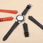 Custom brown alligator Leather Strap for Bvlgari Assioma watch band (6)