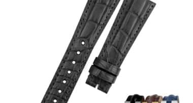 Genuine best quality Belly-scale black alligator crocodile custom Bvlgari leather watch strap & watch band replacement for Bvlgari Diagono Aluminium AL38A L3276 mens and women's luxury watch - OEM aftermarket high-end straps and watchbands online at a low price from dr watchstrap