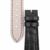 Custom Bvlgari aftermarket leather strap black alligator hand stitching