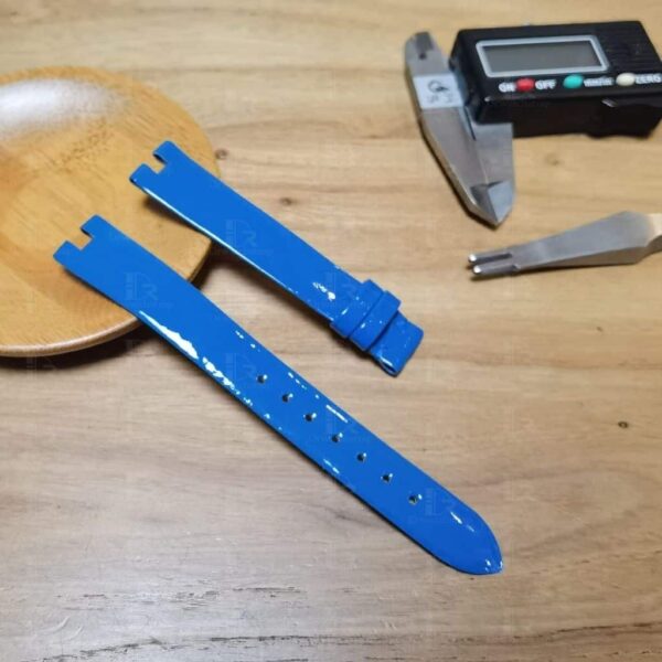 Custom afternarket best high-end quality blue satin leather Bulgari Bvlgari B.Zero1 watch band & watch strap replacement for Bvlgari luxury mens women watches - Shop the premium satin material straps and wrist bands for sale low price from dr watchstrap