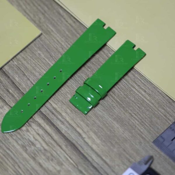 Custom afternarket best high-end quality green satin leather Bulgari Bvlgari B.Zero1 watch band & watch strap replacement for Bvlgari luxury mens women watches - Shop the premium satin material straps and wrist bands for sale low price from dr watchstrap