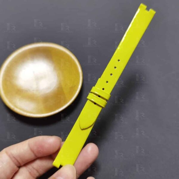 Custom afternarket best high-end quality yellow satin leather Bulgari Bvlgari B.Zero1 watch band & watch strap replacement for Bvlgari luxury mens women watches - Shop the premium satin material straps and wrist bands for sale low price from dr watchstrap