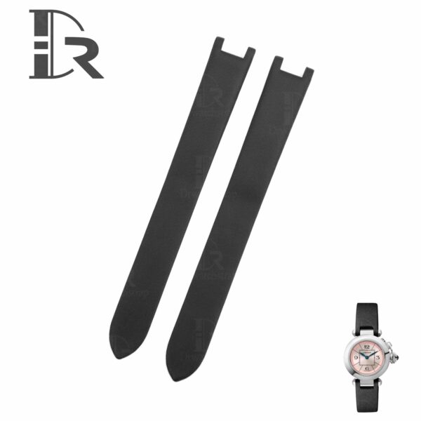 Best high-end quality material custom black satin Cartier watch strap and watch band replacemetn for Cartier De Pasha luxury watches - Shop the premium soft smooth satin straps and watchbands from DR Watchstrap online at a low price