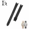 Best quality black Satin Cartier Baignoire watch strap replacement watch band for for Cartier la Baignoire Allongée, Vintage, Bathtub, Benoit Baignoir Mini, Large, XL watches low price - Handmade OEM Cartier straps for sale