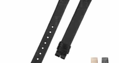 Best quality black Satin Cartier Baignoire watch strap replacement watch band for for Cartier la Baignoire Allongée, Vintage, Bathtub, Benoit Baignoir Mini, Large, XL watches low price - Handmade OEM Cartier straps for sale