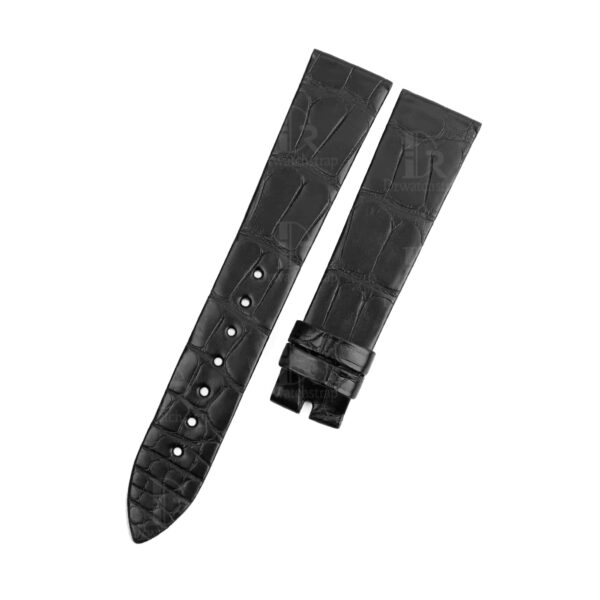Buy handmade Piaget Altiplano ultra thin black leather watch strap at low price lug size 19mm*16mm, OEM customized watch band maker from China
