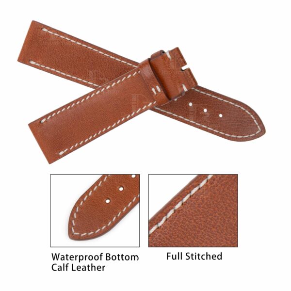 Low price customized brown leather strap Rolex datejust leather strap for sale 20mm