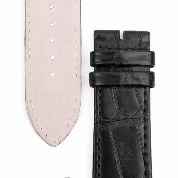 Handmade Black leather watch strap fit for Jaeger Lecoultre Reverso Mens