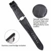 Replacement Patek Philippe Nautilus 5711 leather strap for sale - 25mm Lug Size Custom handmade American Alligator Black leather watch band