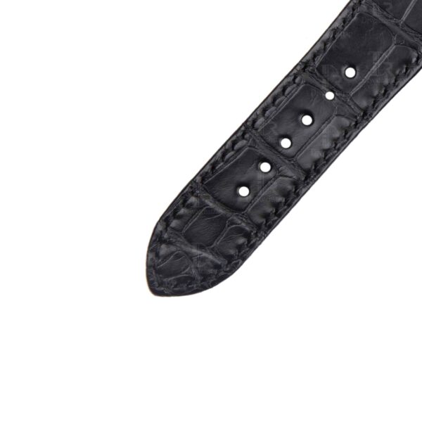 In Stock 25mm Handcrafted Black Croco leather band for Patek Philippe Nautilus 5711 5712