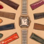 Cartier Santos 100 Brown Leather watch band - Buy replacement watch strap