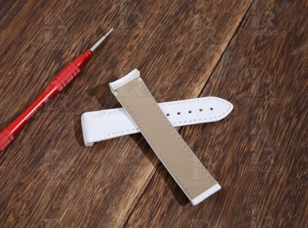 Best quality Omega Seamaster Planet Ocean watch strap white black brown leather band replacement watchbands for Omega luxury watches for sale