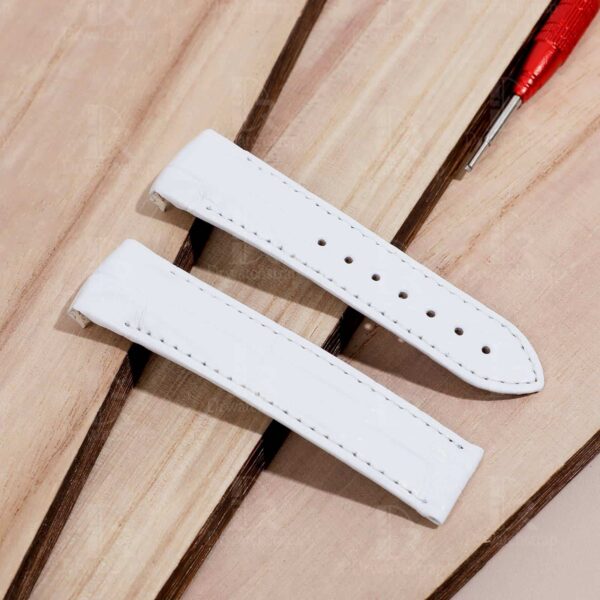 Best quality Omega Seamaster Planet Ocean watch strap white black brown leather band replacement watch bands for Omega luxury watches for sale