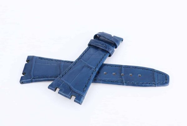 1616914913-Buy-Handmade-Custom-Audemars-Piguet-Blue-Alligator-Leather-watch-strap-for-sale (5) Handmade replacement Audemars Piguet Royal Oak Blue Leather watch band American Alligator leather custom made