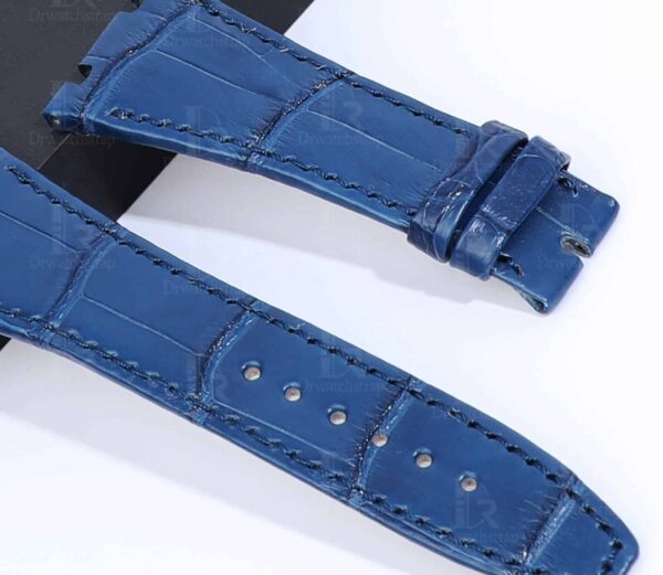 1616914935-Buy-Handmade-Custom-Audemars-Piguet-Blue-Alligator-Leather-watch-strap-for-sale (8) Buy handmade replacement Audemars Piguet Royal Oak Blue Leather watch strap 28mm lug size