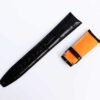 IWC Santoni Black Alligator leather strap replacement watchband orange inner