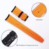 IWC leather strap orange inner Waterproof bottom calf skin