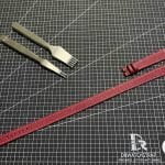 Handcrafted Double Tour Epson Orange Leather watch strap fit for Hermes Heure H Cape cod watch