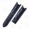 18mm 20mm Genuine best quality American Alligator Dark Blue leather watch strap and watch band replacement for Cartier De Pasha watches