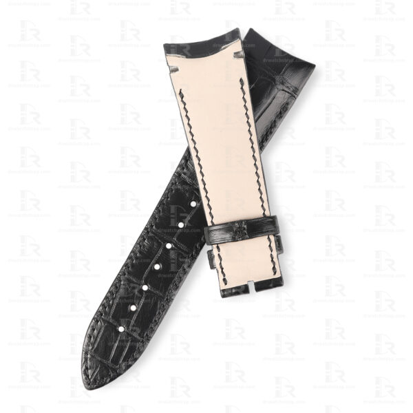 Buy Breguet Type XXI 3810 Black Alligator Leather Strap replacement for sale