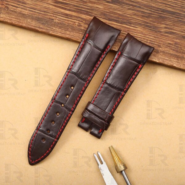 Buy Custom Breguet Type XXI 3810 Brown A American Crocodile leather straps
