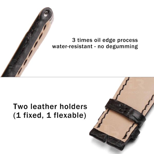 Buy Custom Zenith ELITE ACADEMYEL PRIMERO Black Leather Strap 19mm 20mm 21mm 22mm Replacement for watchband (2)