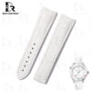 Buy custom Omega Seamaster Planet Ocean 600m white alligator crocodile leather watch strap Handmade watch band (1)