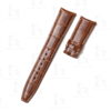 Custom Curved-End genuine brown replacement alligator leather watchs strap for IWC Portuguese luxury watch 20mm 22mm
