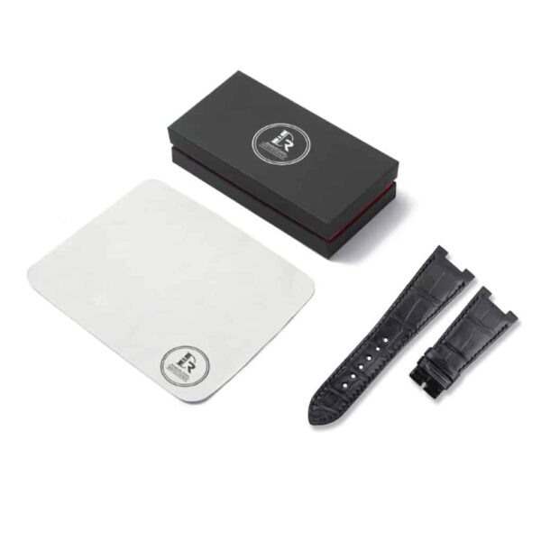 Replacement Black Croco leather band for Patek Philippe Nautilus 5711 5712