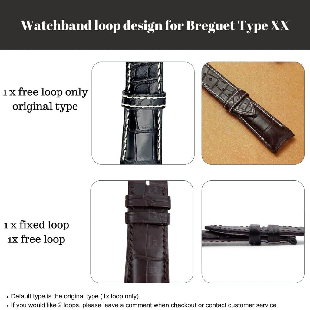 Custom leather strap for Breguet Type XXI 3810 3820