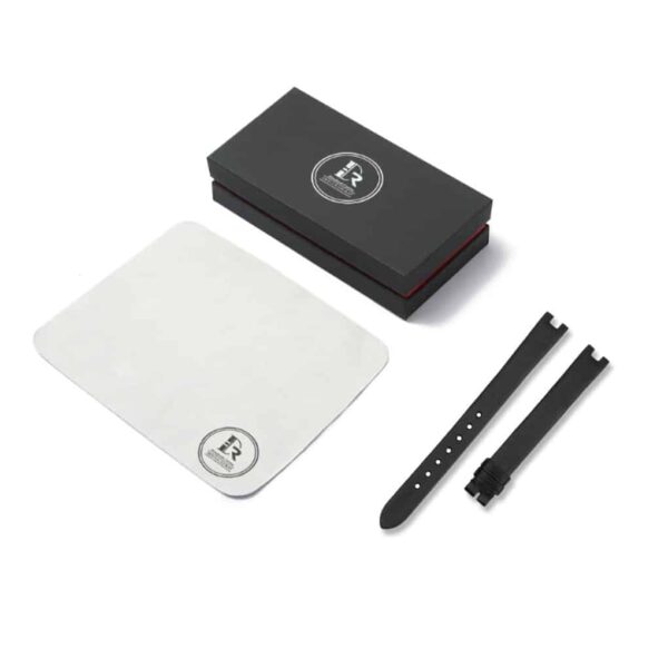 Custom made Lady Cartier Baignoire Watch band Black Satin strap