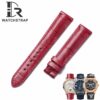 Genuine red alligator leather watch strap for Patek Philippe