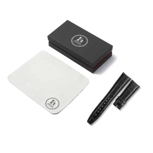 Handmade Black Santoni Leather strap 22mm fit for IWC Portuguese Curved End