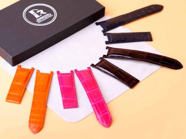 18mm 20mm Genuine best quality American Alligator Orange Pink Black Blue leather watch strap and watch band replacement for Cartier De Pasha watches from DR Watchstrap - Shop the 100% handmade crocodile leather straps and watch bands online at a low price