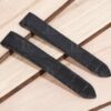 Custom Alligator black leather watch band for Cartier Santos Galbee strap replacement old style guarantee fit