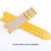 handmade Cartier bee watch strap Alligator yellow leather bracelet premium quality for sale