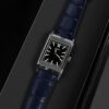 Handmade leather watch strap: Midnight Blue Alligator Skin Belly Scale