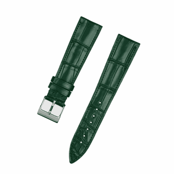 1618643540-Handmade-leather-watch-strap-Green-Alligator-Belly-scale (1) Handmade leather watch strap Green Alligator Belly scale