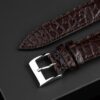 Handmade leathe watch strap :brown Sugar Alligator Round scale