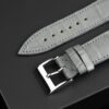 Handmade leather watch strap :Early Grey Alligator Belly scale