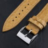 Handmade leather watch strap Apricot Alligator Round scale