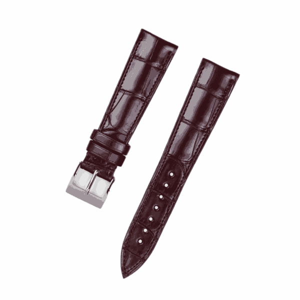 Handmade Leather watch strap Brown Alligator Belly Scale