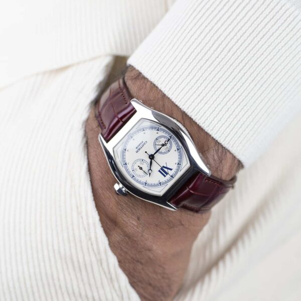 Handmade Leather watch strap Brown Alligator Belly Scale