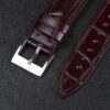 Handmade Leather watch strap Brown Alligator Belly Scale